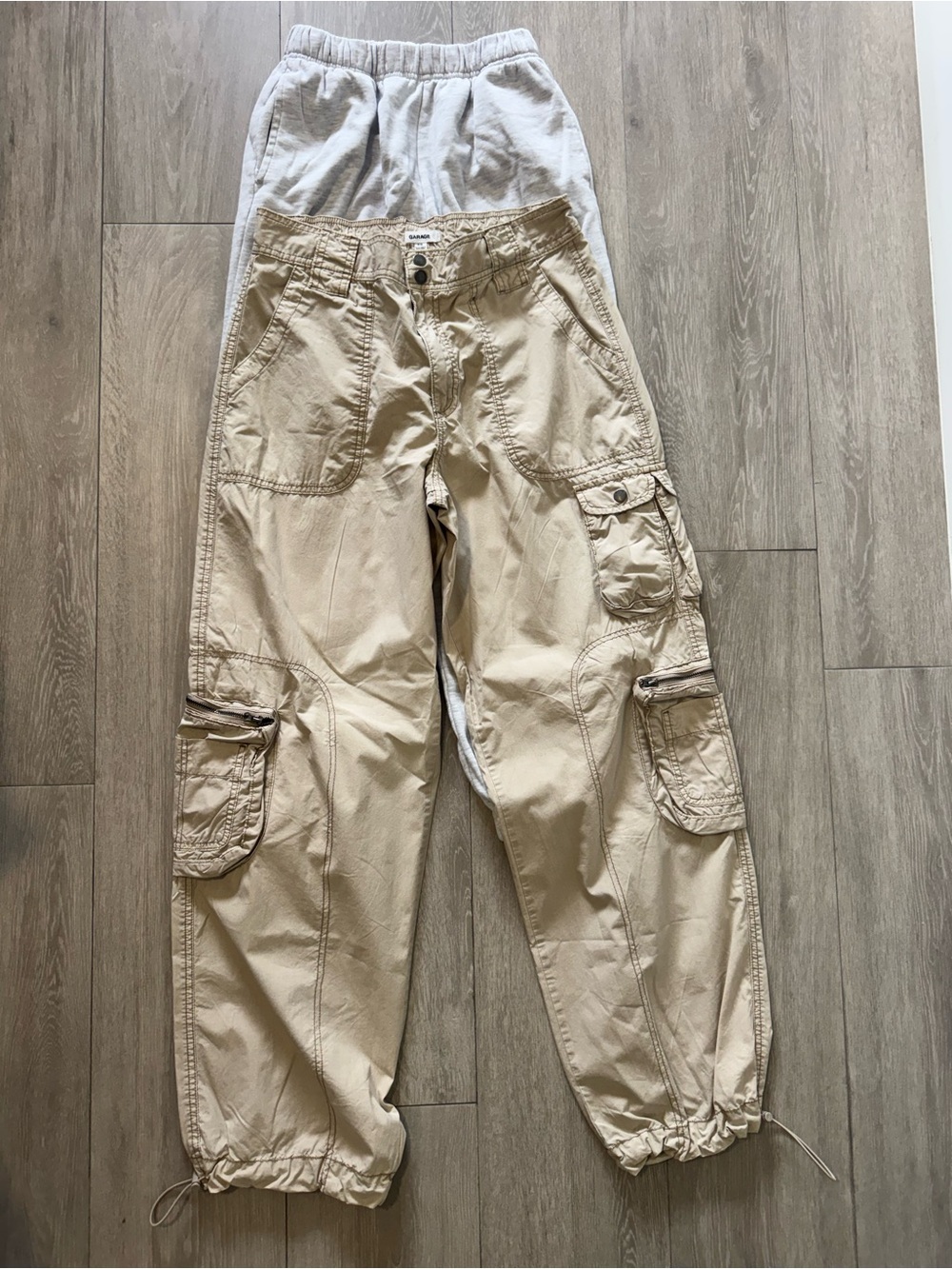 Garage Beige Cargo Pants with Pocket Detail
